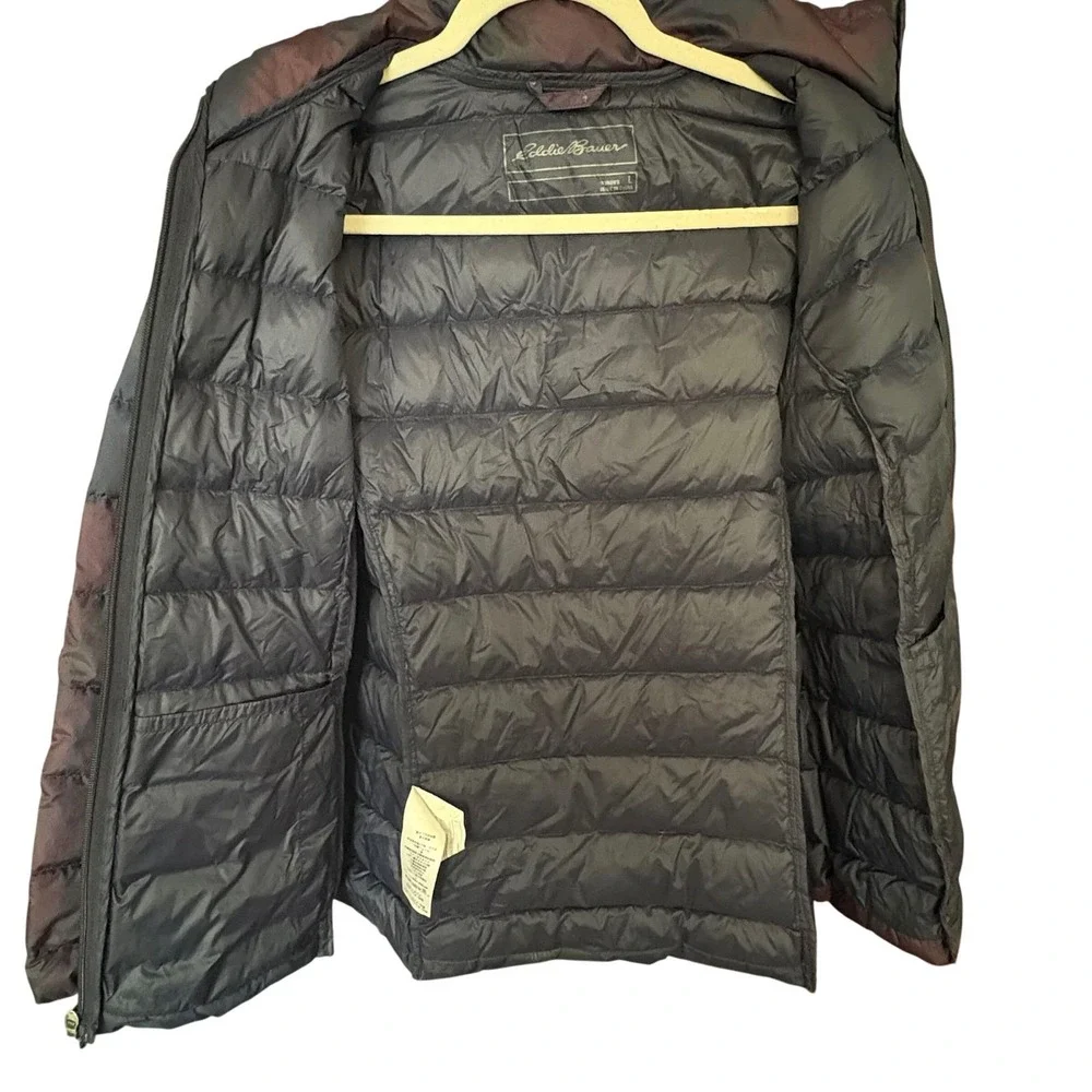 EDDIE BAUER CirriusLite Puffer Jacket Down Fill Quilted Purple Blue Wmns Size‎ L